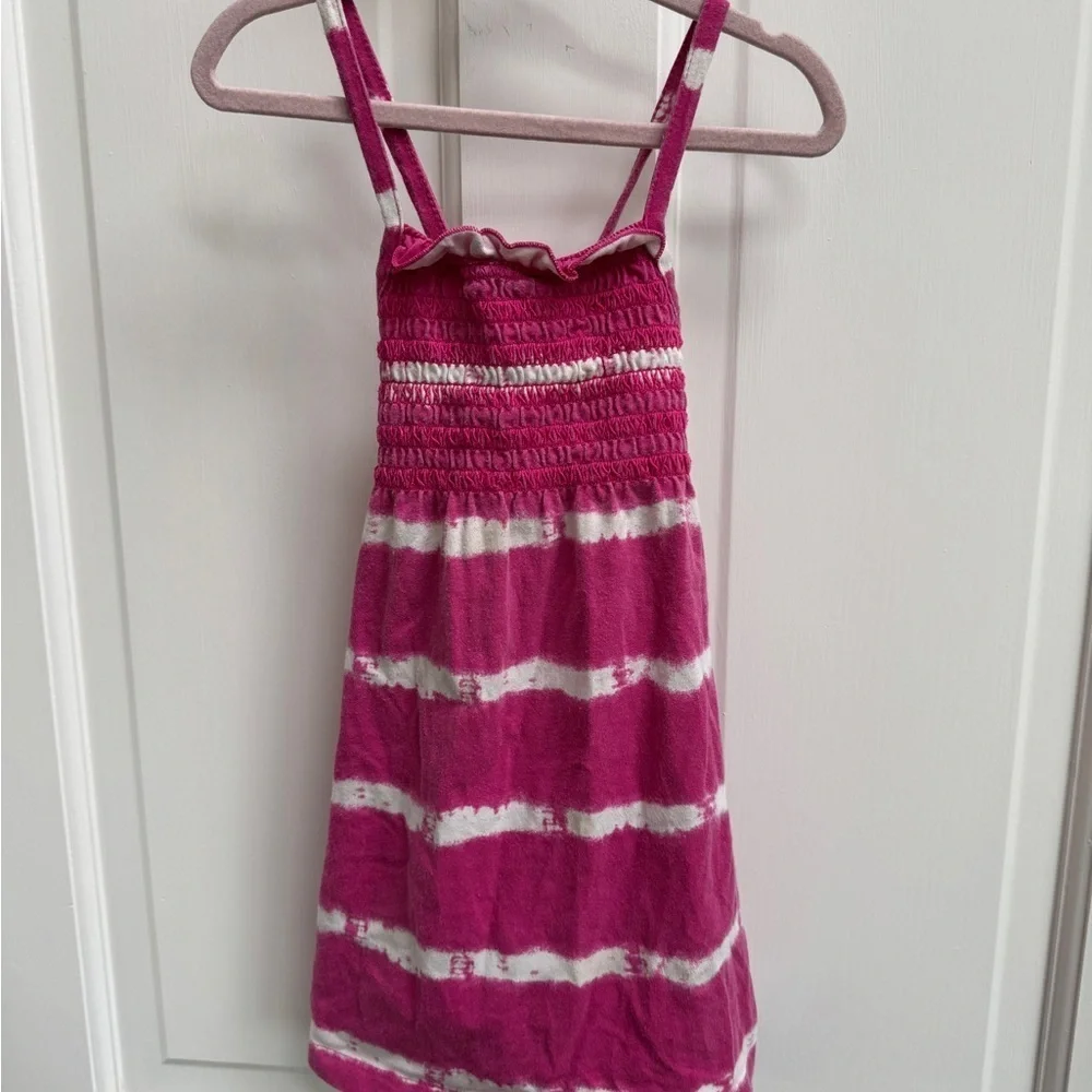 Faded Glory 3T Girls Pink and White Striped Cami Strapless Summer Dress